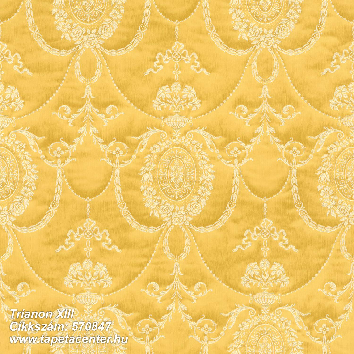 Barokk-klasszikus,különleges felületű,textil hatású,textilmintás,gyöngyház,sárga,lemosható,vlies tapéta Barokk-klasszikus,különleges felületű,textil hatású,textilmintás,gyöngyház,sárga,lemosható,vlies tapéta